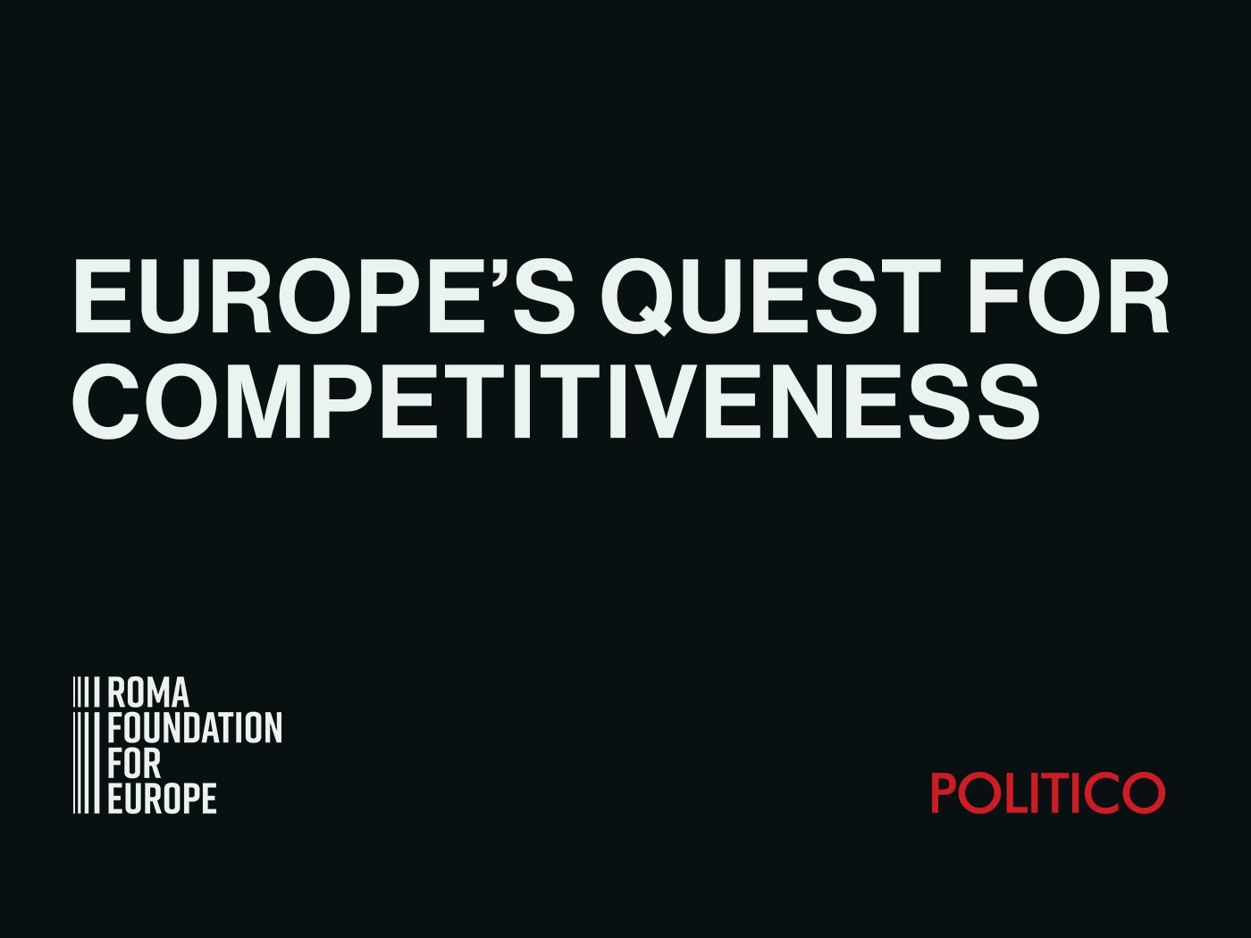 Event "Europe's Quest for Competitiveness"